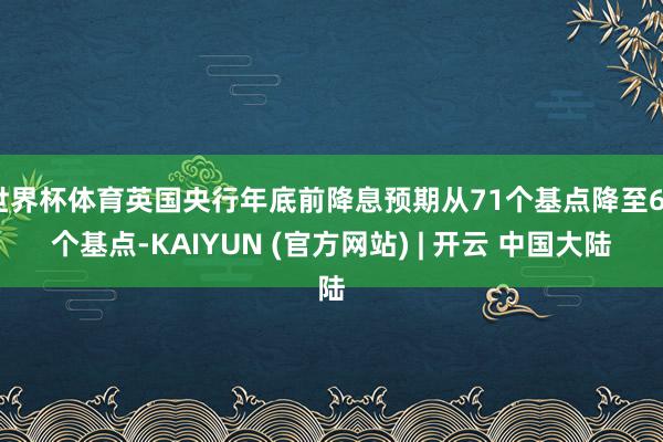 世界杯体育英国央行年底前降息预期从71个基点降至65个基点-KAIYUN (官方网站) | 开云 中国大陆