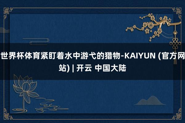 世界杯体育紧盯着水中游弋的猎物-KAIYUN (官方网站) | 开云 中国大陆